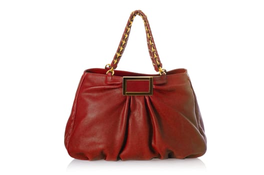 Elegant woman bag isolated on white