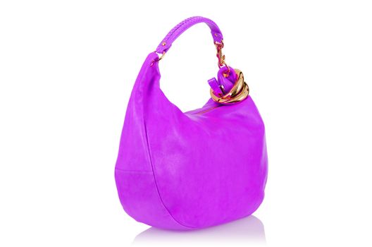 Elegant woman bag isolated on white