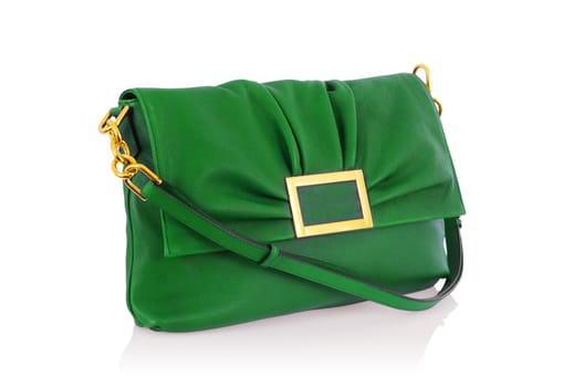 Elegant woman bag isolated on white