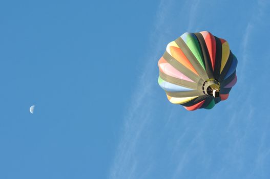 Hot Air Balloon with the Moon at the 2012 Reno Great Race