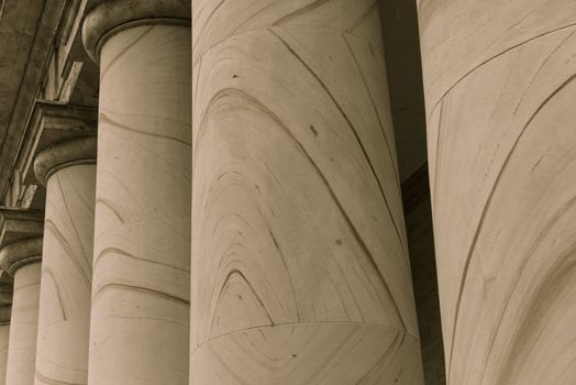 Pillars Symbolizing Law, Education and Government