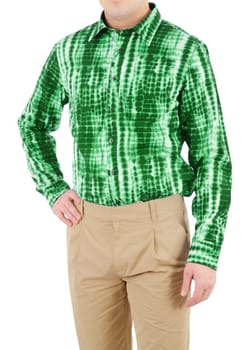 Male shirt isolated on white