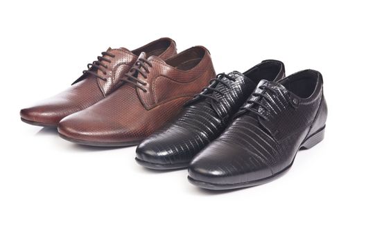 Male shoes isolated on the white