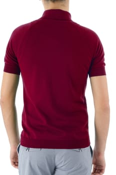 Male shirt isolated on white