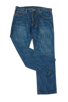 Pair of jeans isolated on the white