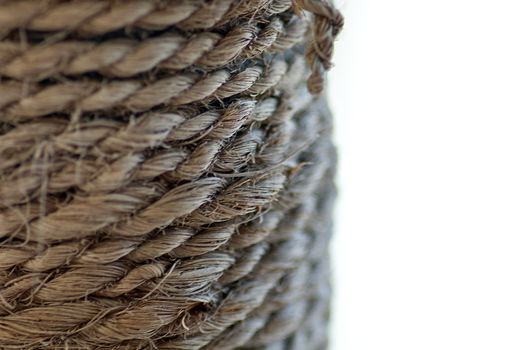 Braided Rope Frame closeup on white background