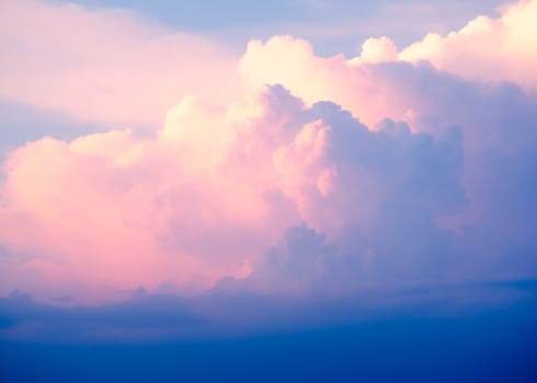 dramatic cloudy sky at sunset