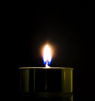 candle light on black background