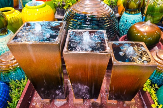 decorative water fountain jar