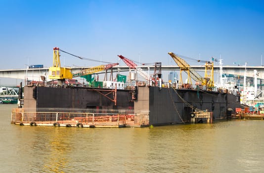 cargo crane at shipyard in Bangkok
