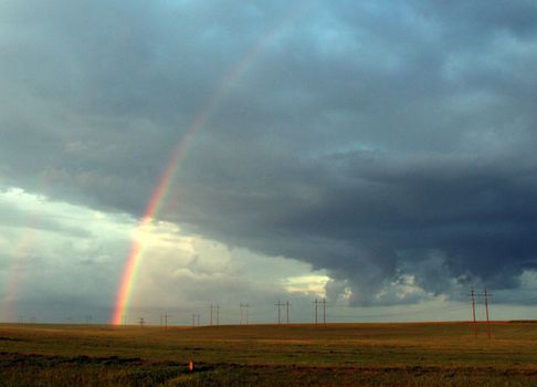 landscape with rainbow