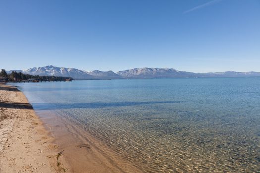 Lake Tahoe is a large freshwater lake in the Sierra Nevada mountains of the United States.