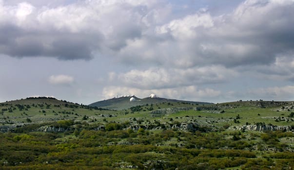 astronomic observatory in mountains
