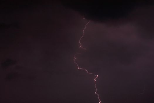 lightning in night sky