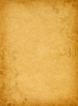 old grunge paper background with vintage victorian style
