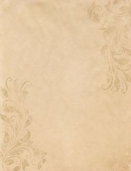 old grunge paper background with vintage victorian style 