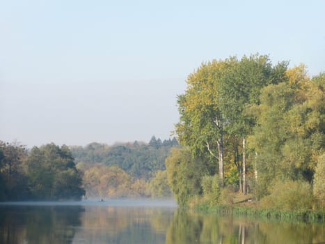 river at morning