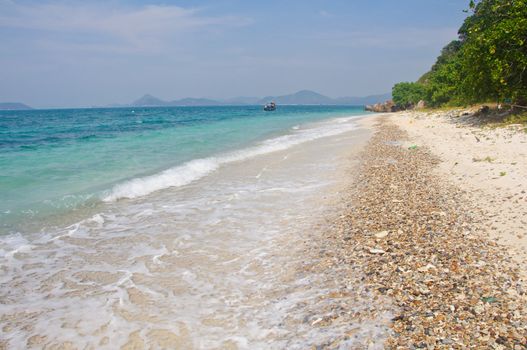 beautiful beach at Kham island, Cholburi, Thailand
