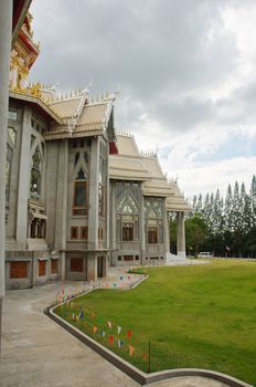 the wall of Luang Poe Toe temple,Nakorrachasima, Thailand