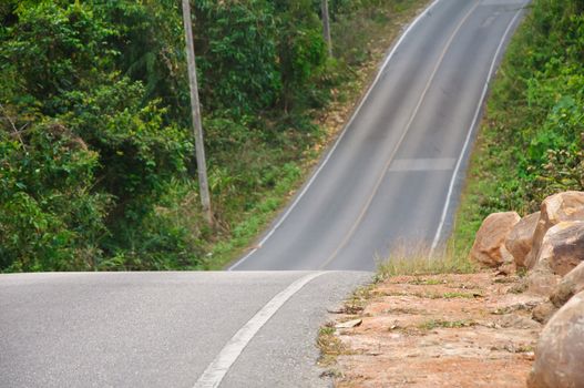 road in the Kaw Yai international park