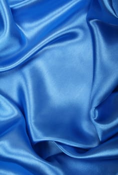 Smooth elegant blue silk can use as background 