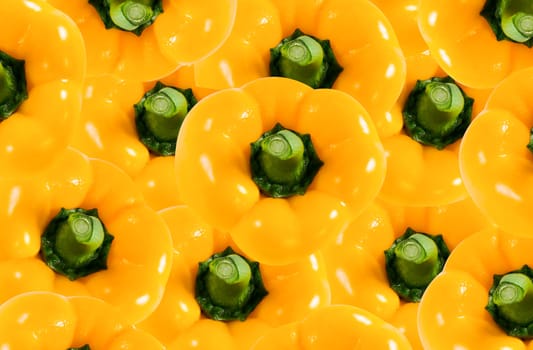slice of yellow bell pepper background