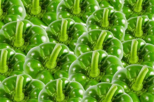slice of green  sweet  pepper background