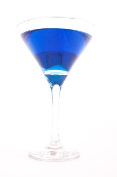 Blue Drink in a cocktail glass cup