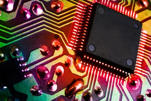 Background electronic image with microprocessor detail