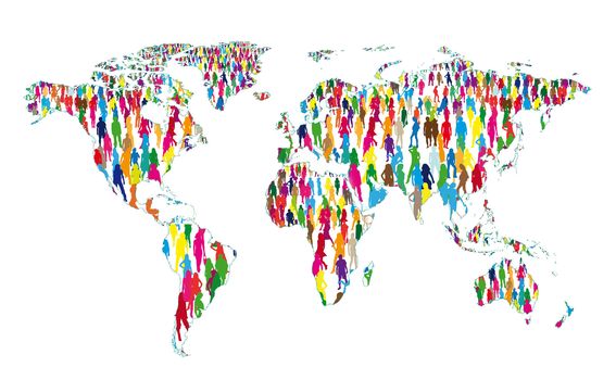 Population in all countries of the world