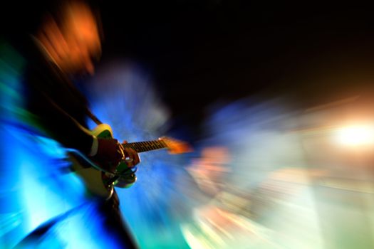 Abstract live music Guitar detail