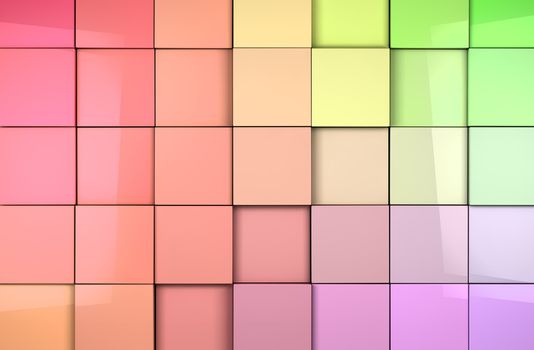 Coloful abstract tiles cubes background
