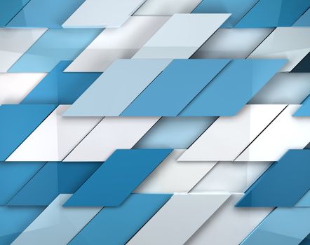 Abstract image of cubes background in blue toned 