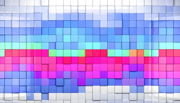 Coloful abstract tiles cubes background
