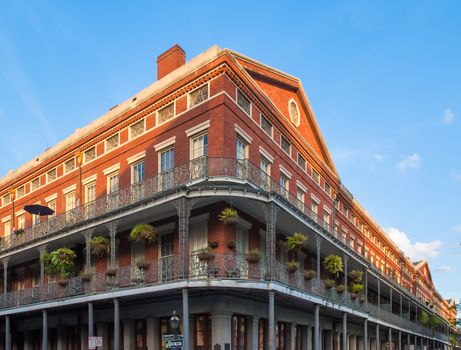 Brick building in New Orleans French Quarter