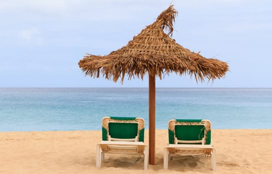 palapa sun roof beach umbrella in cape verde sal