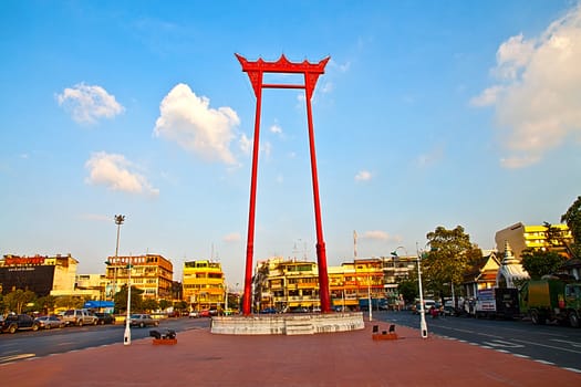 Thai Grand Swing is Symbol of Bangkok Nearing Wat Suthat