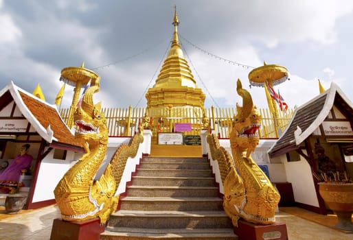 Wat Phra That Doi Kham. In Chiang Mai, Thailand.