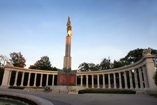 The Heroes' Monument of the Red Army in Schwarzenbergplatz, Vienna, Austria 
