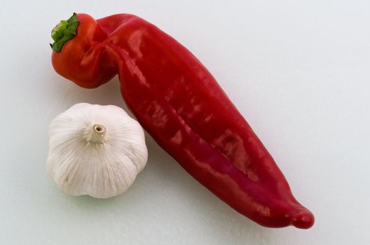 Sweet pointed pepper with garlic