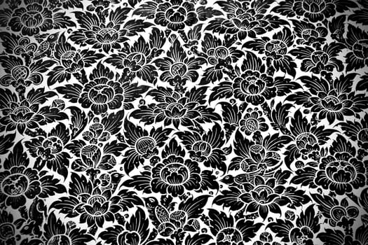 Flowers on the wall are beautifully drawn.