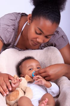 baby newborn african with mother black