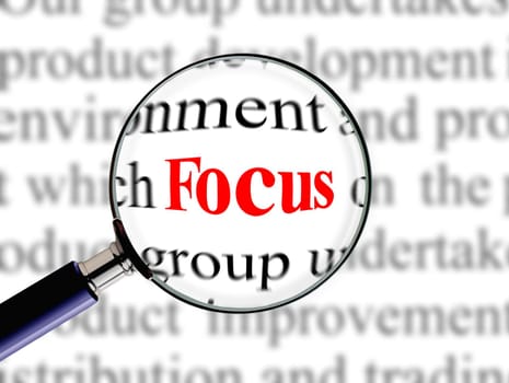 Magnifying on word focus