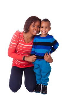 portrait mother and child black african