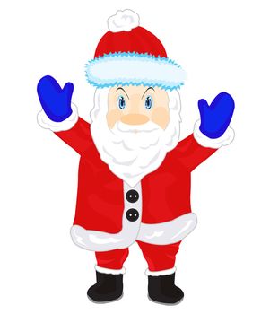 Illustration festive santa on white background is insulated