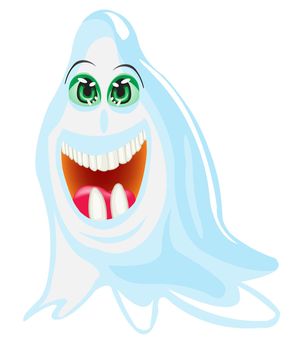 Illustration of the ghost on white background is insulated