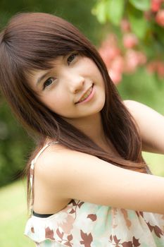 Portrait of beautiful asian girl