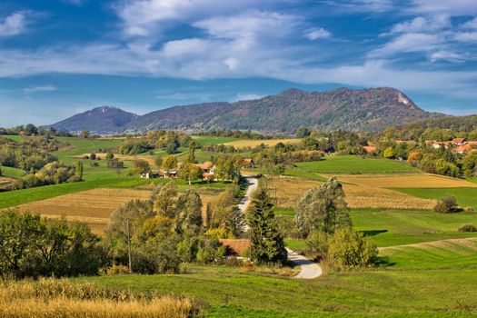 Beautiful green scenery of Prigorje region & Kalnik mountain, Croatia