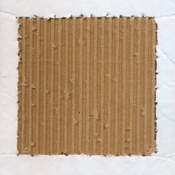 Cardboard blank paper frame background. Grunge design element.