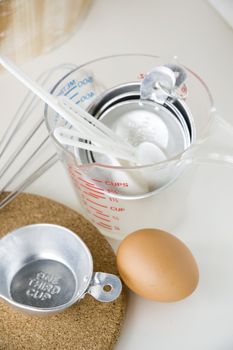 kitchen ware with egg prepare for cooking